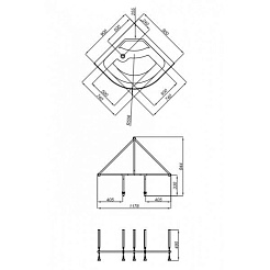 Triton Душевая кабина Вирго №3 90x90 белая – фотография-4